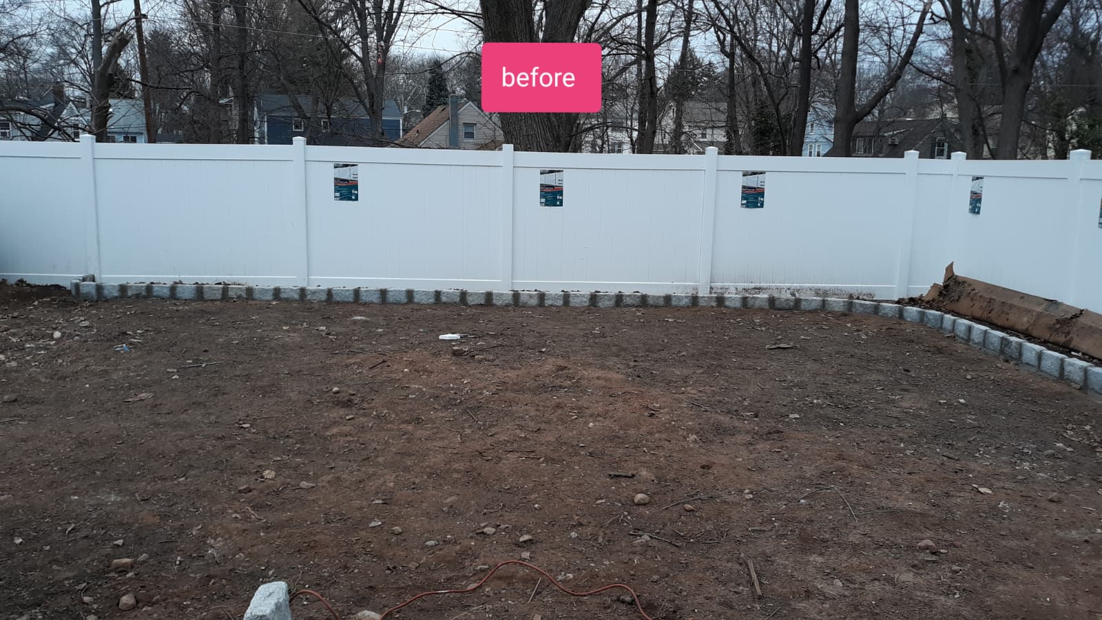 Before: Backyard landscape design needed in Palisades Park, NJ