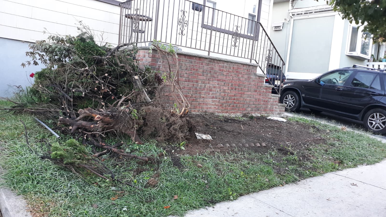 Before: Landscape design project in Fairview, NJ